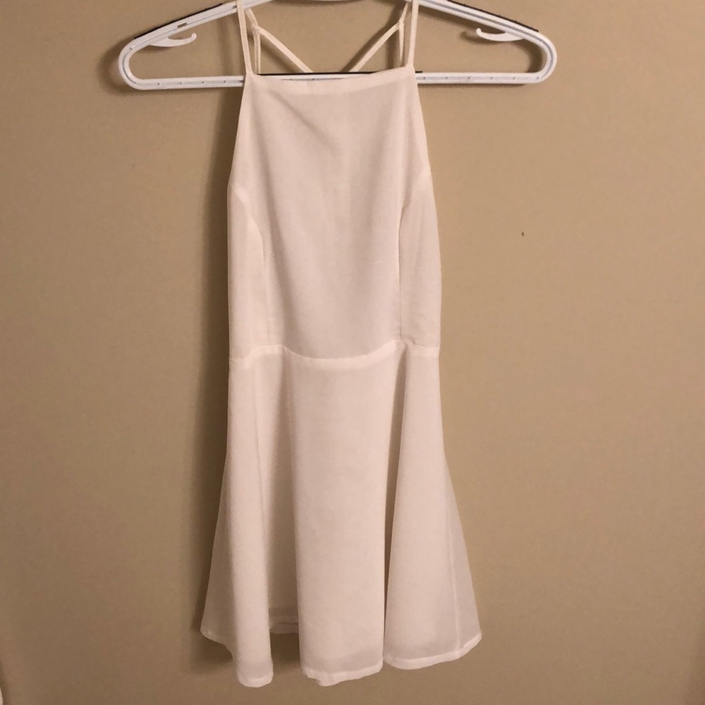 Mini white cocktail dress
